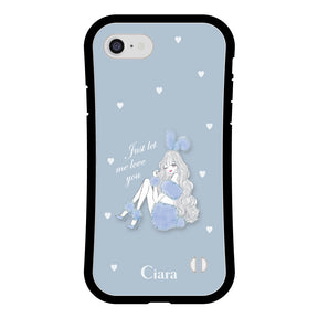 iPhone7/8/SE2/SE3 グリップ 耐衝撃ケース ブルーバニー ブルー