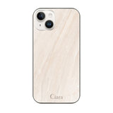 iPhone14 ガラス 強化ガラスケース マーブル ベージュ