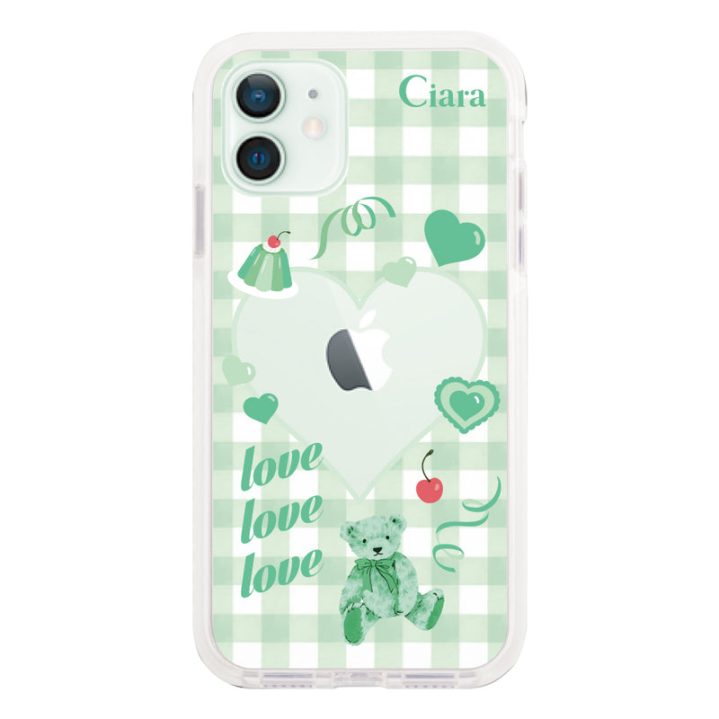 iPhoneケース クッションバンパー 耐衝撃クリアケース マイスウィーティー