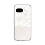 GooglePixel10/10Pro クリアケース ファブリックカラーレース ホワイト