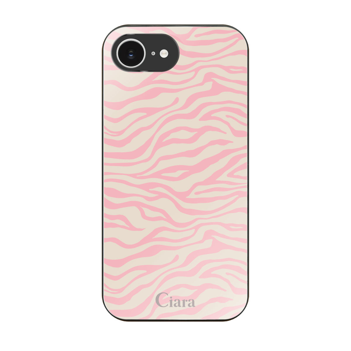 iPhone16e ガラス 強化ガラスケース タイガー ピンク