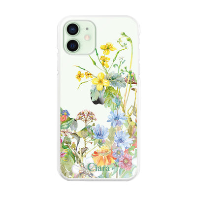 iPhoneケース ハイブリッド クリアケース ボタニカルフラワー