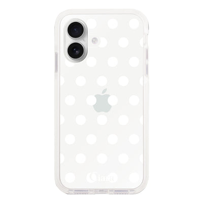iPhoneケース クッションバンパー 耐衝撃クリアケース ドット