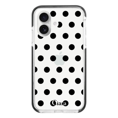 iPhoneケース クッションバンパー 耐衝撃クリアケース ドット