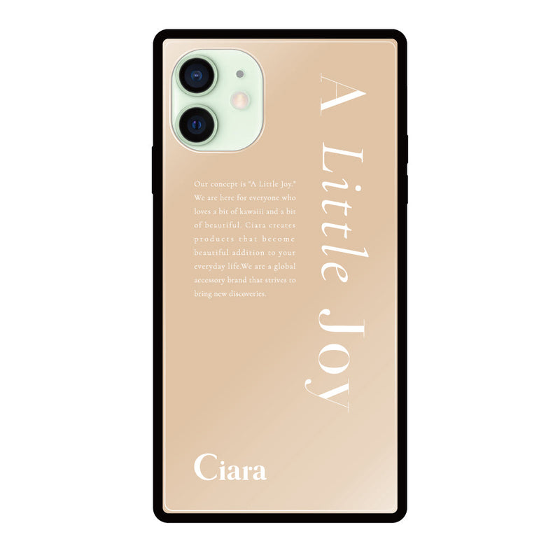 iPhoneケース スクエア 強化ガラスケース アリトルジョイ