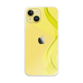 iPhone14Plus ハイブリッド クリアケース シアーリボン イエロー