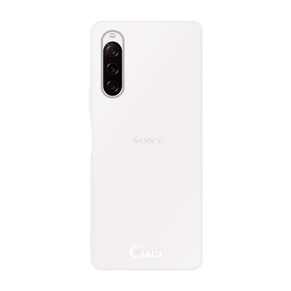 Xperia1Ⅲ クリアケース ロゴ ホワイト