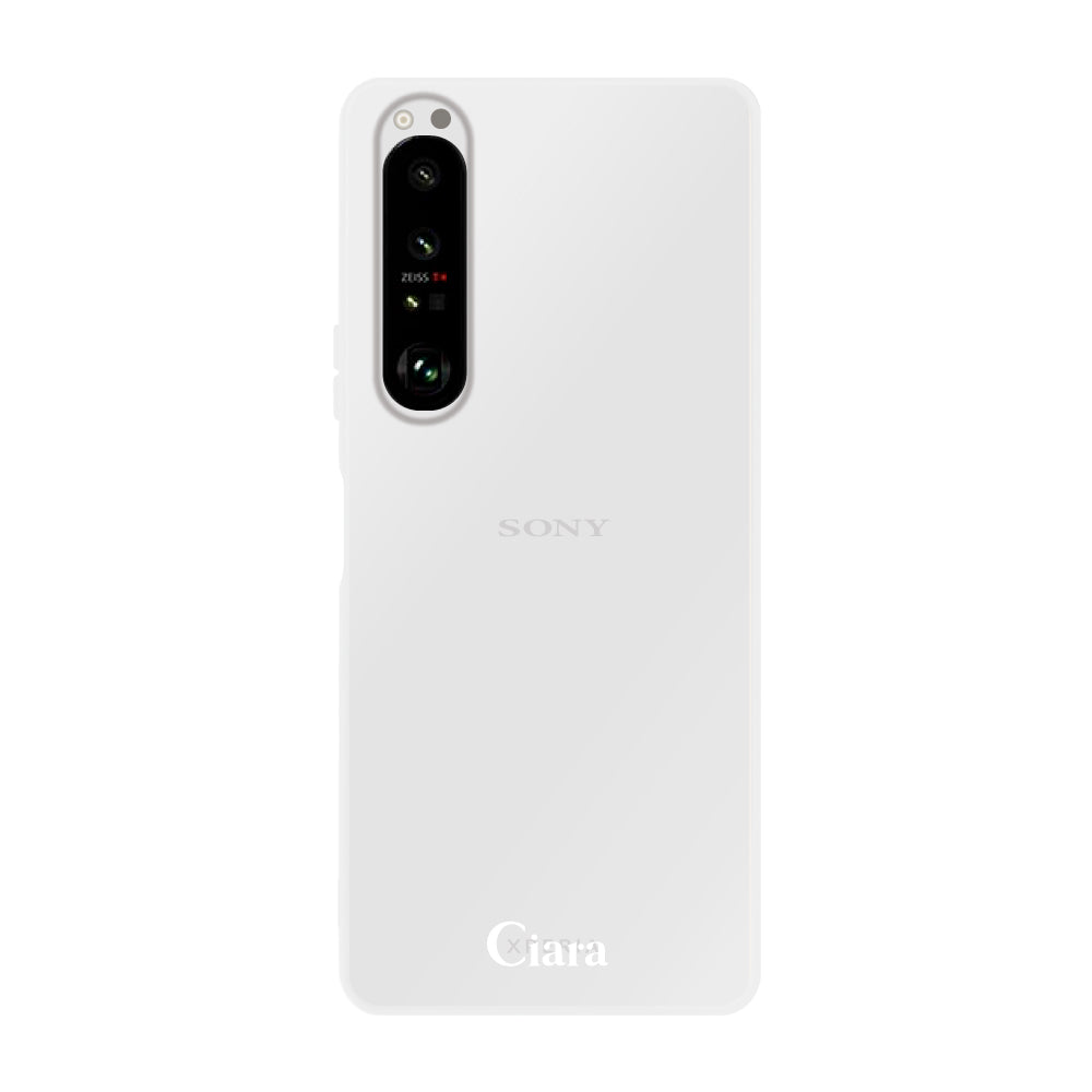 Xperia1Ⅱ クリアケース ロゴ ホワイト