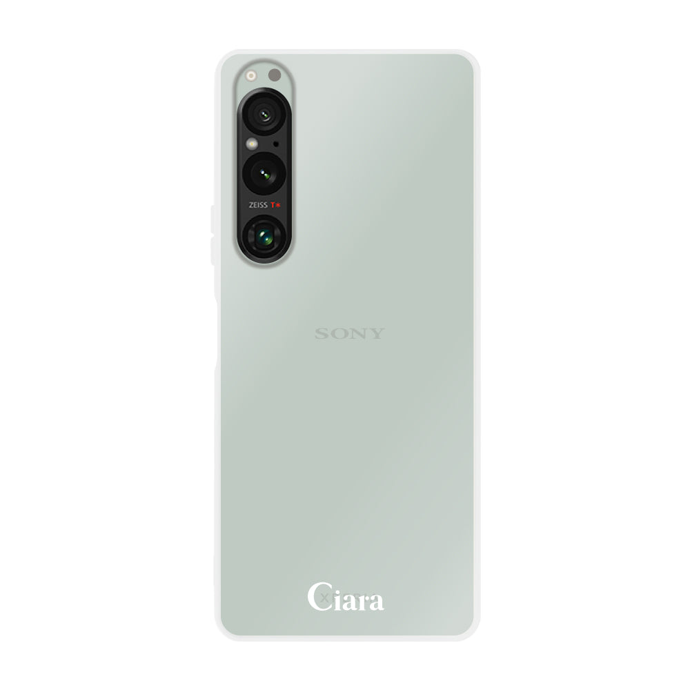 XperiaACEⅢ クリアケース ロゴ ホワイト