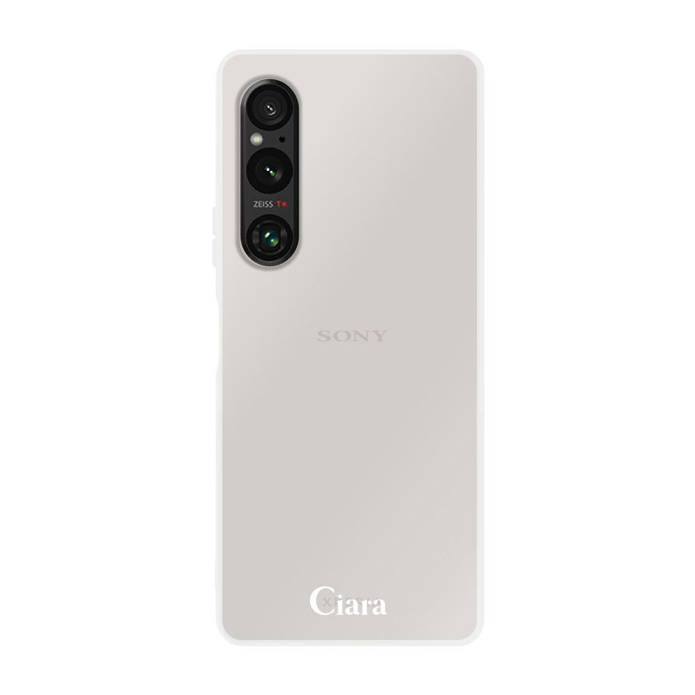 Xperia10Ⅴ クリアケース ロゴ ホワイト