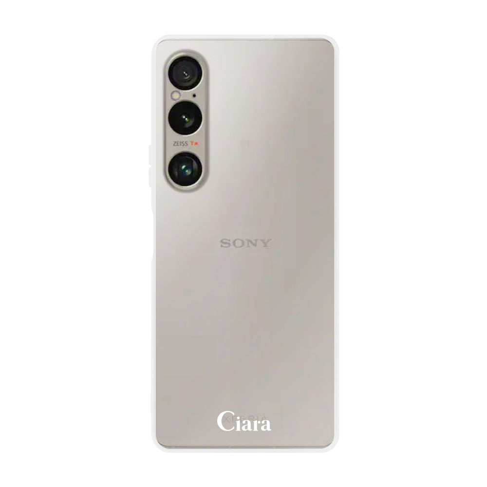 Xperia10VI クリアケース ロゴ ホワイト