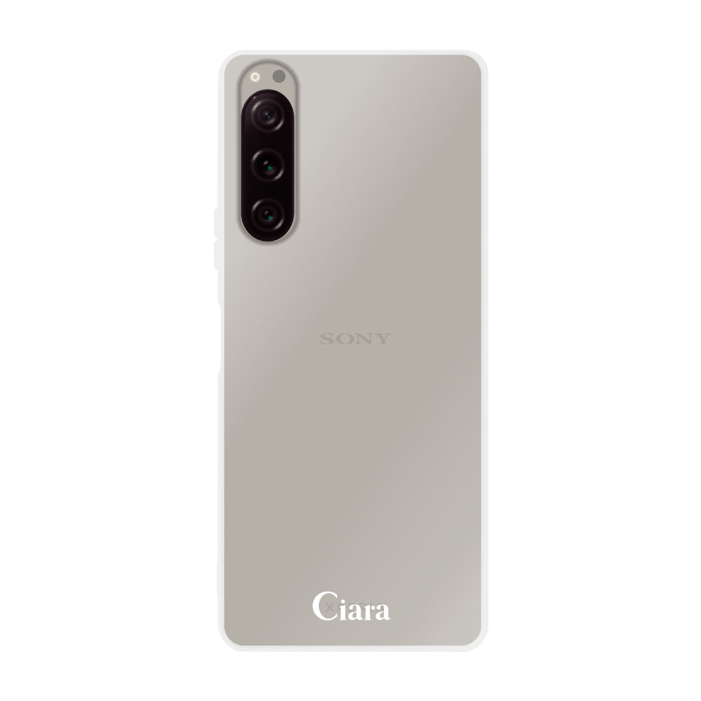 Xperia1Ⅳ クリアケース ロゴ ホワイト