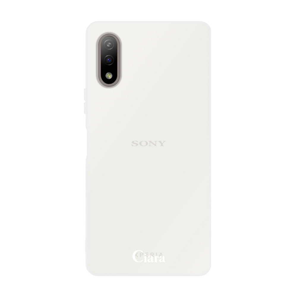 Xperia10Ⅲ クリアケース ロゴ ホワイト