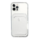 iPhone11Pro TPU カード収納クリアケース ロゴ ホワイト