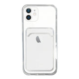 iPhone12mini TPU カード収納クリアケース ロゴ ホワイト