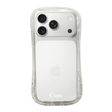 iPhone17Pro TPUグリップ クリアケース ロゴ ホワイト