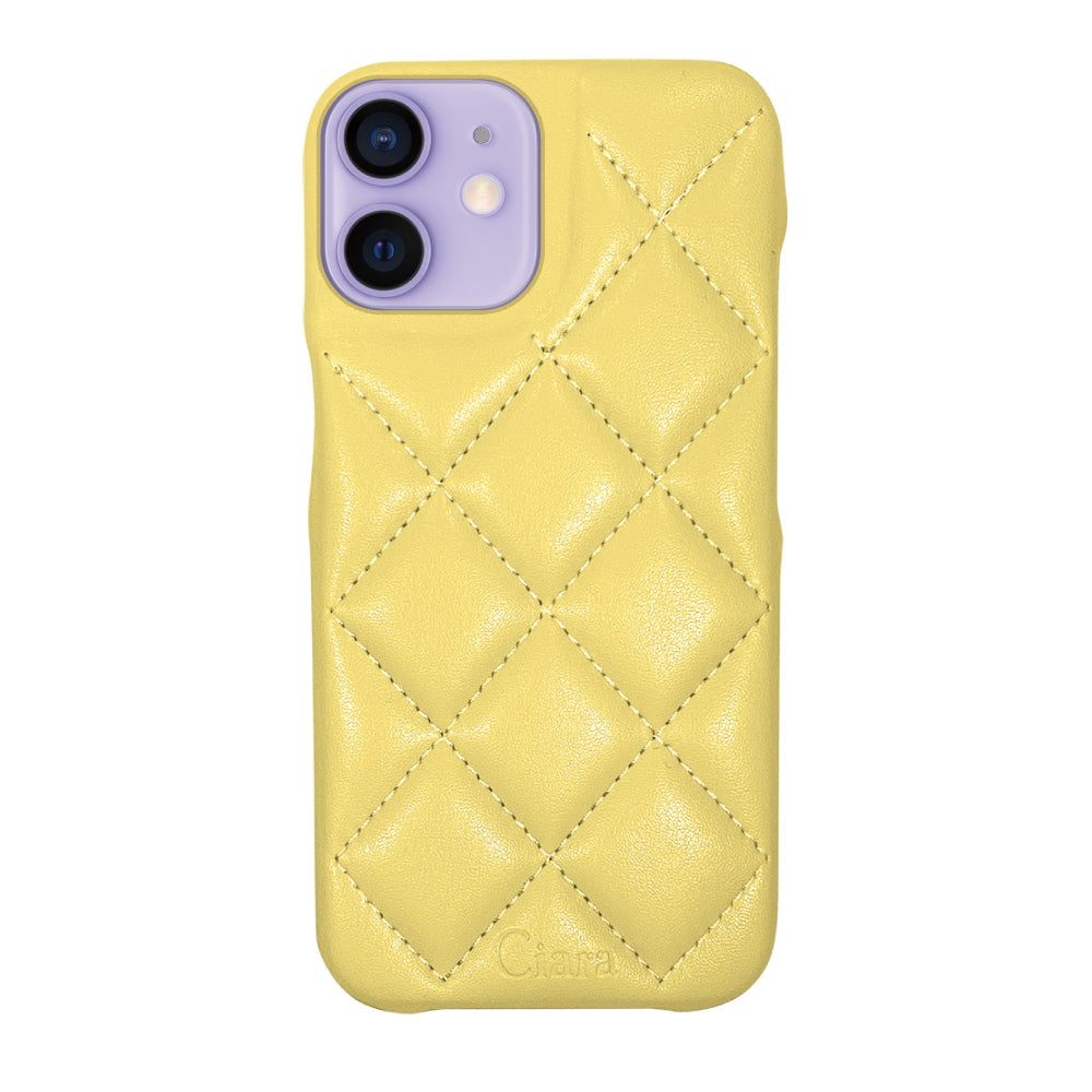 iPhoneケース キルティングPU レザーケース ロゴ