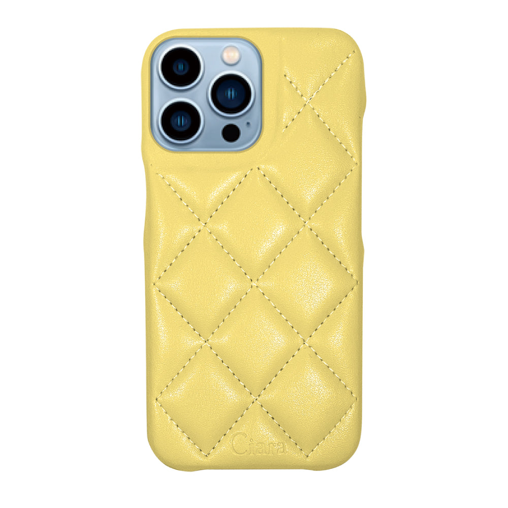 iPhoneケース キルティングPU レザーケース ロゴ