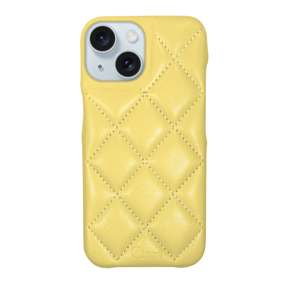 iPhoneケース キルティングPU レザーケース ロゴ