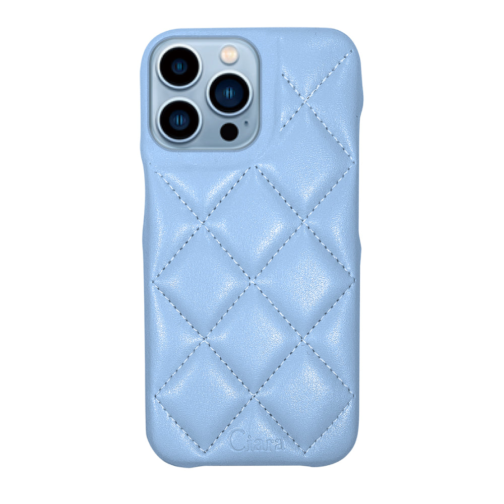iPhoneケース キルティングPU レザーケース ロゴ
