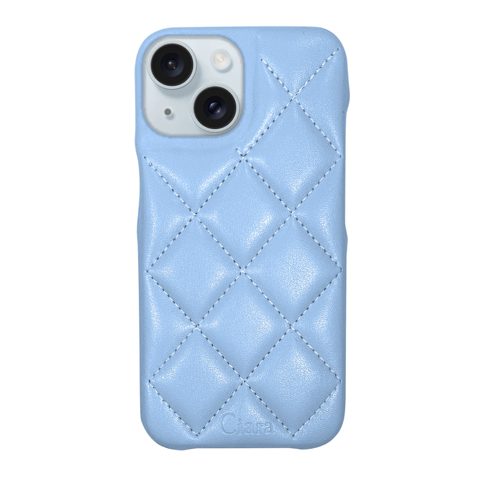 iPhoneケース キルティングPU レザーケース ロゴ