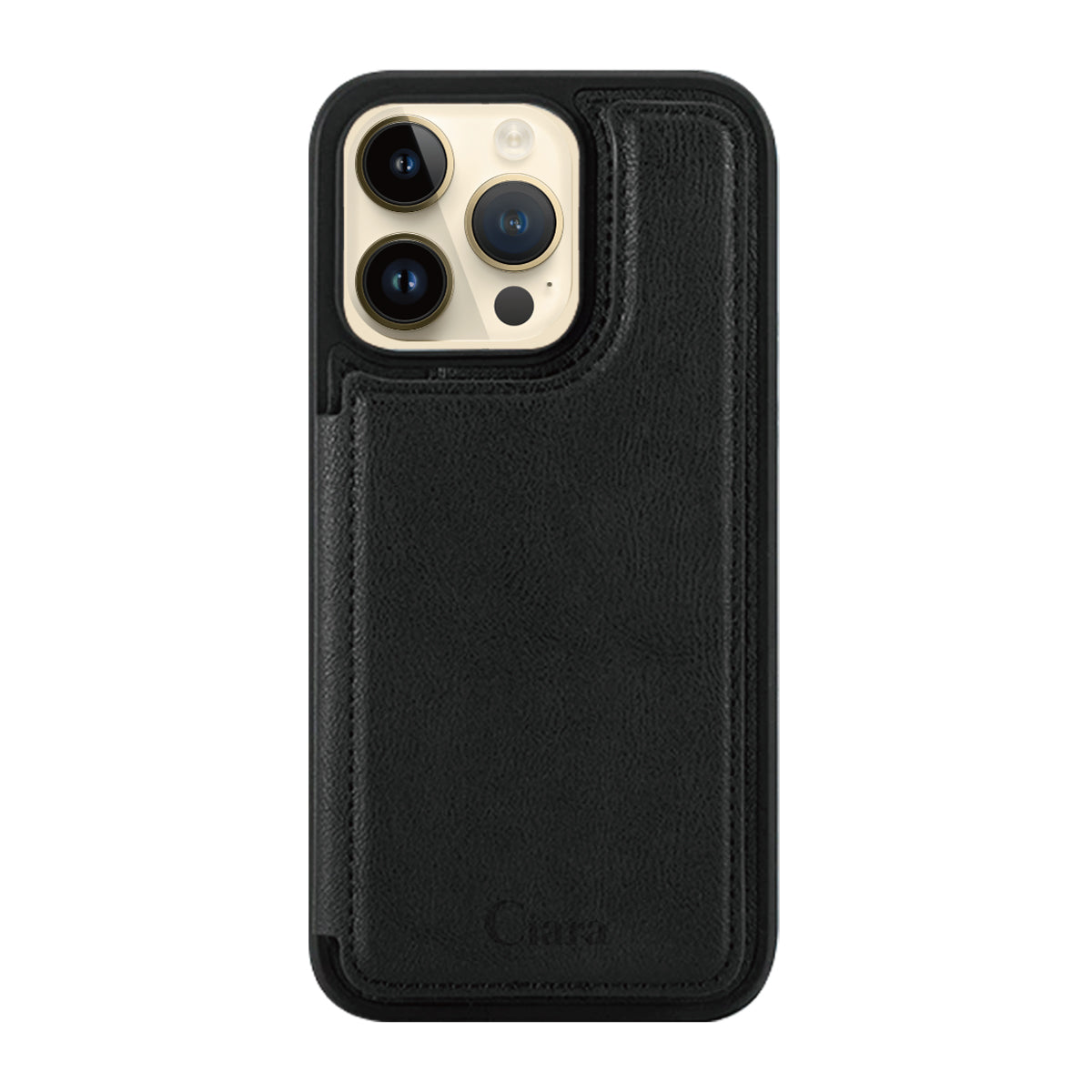 iPhoneケース カード収納付きバックフリップ手帳型ケース ロゴ