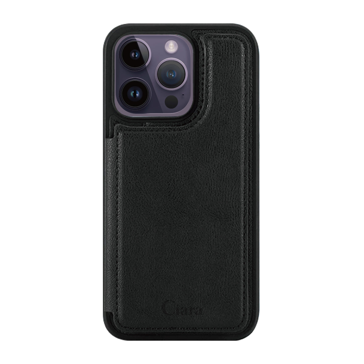 iPhoneケース カード収納付きバックフリップ手帳型ケース ロゴ