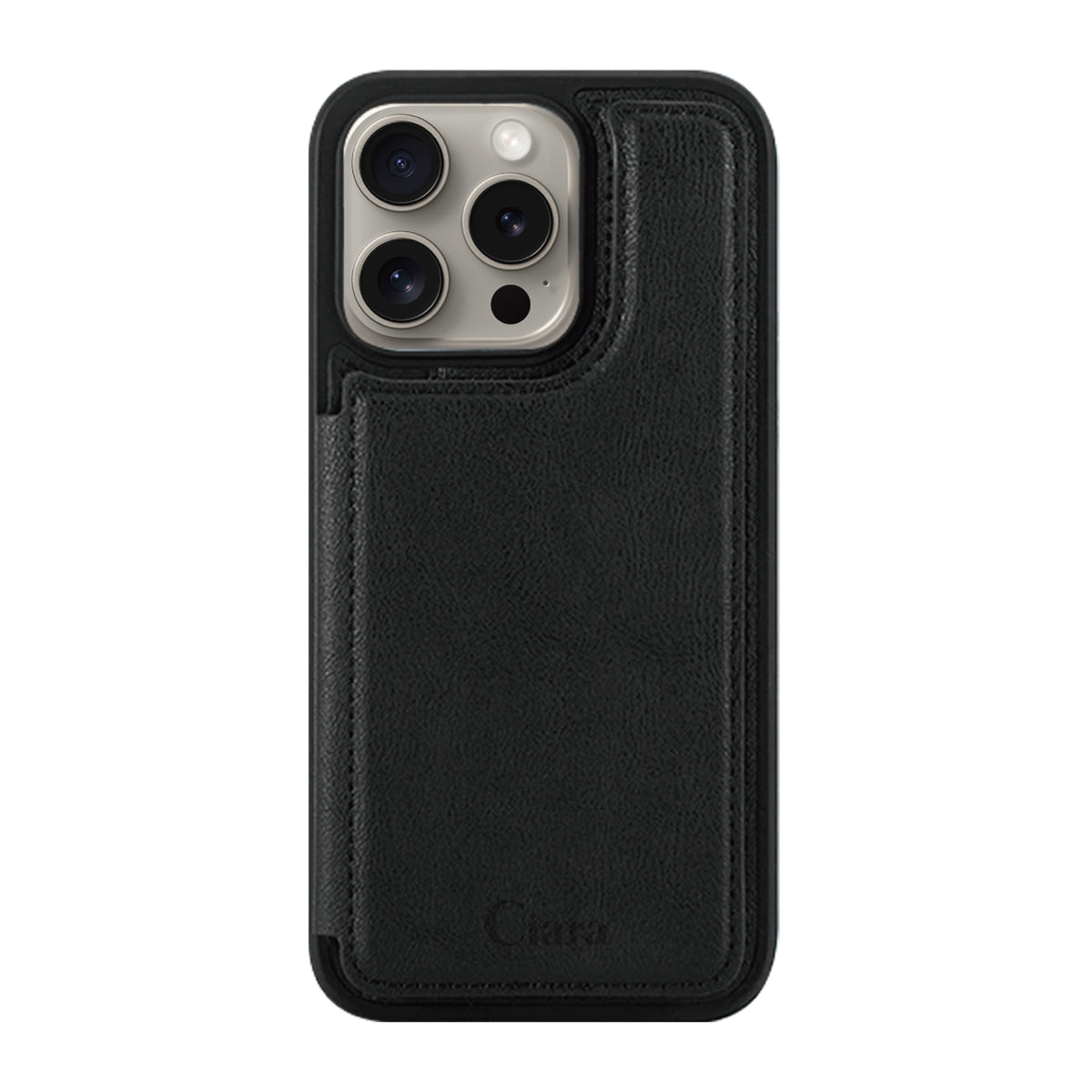 iPhoneケース カード収納付きバックフリップ手帳型ケース ロゴ
