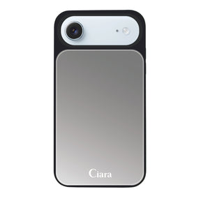iPhoneAir ミラーバンパー ミラー付きケース ロゴ シルバー