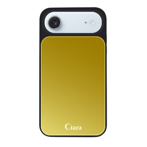 iPhoneAir ミラーバンパー ミラー付きケース ロゴ ゴールド