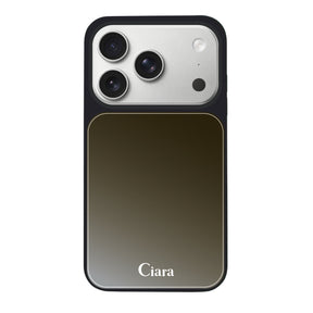 iPhone17Pro ミラーバンパー ミラー付きケース ロゴ ブラック