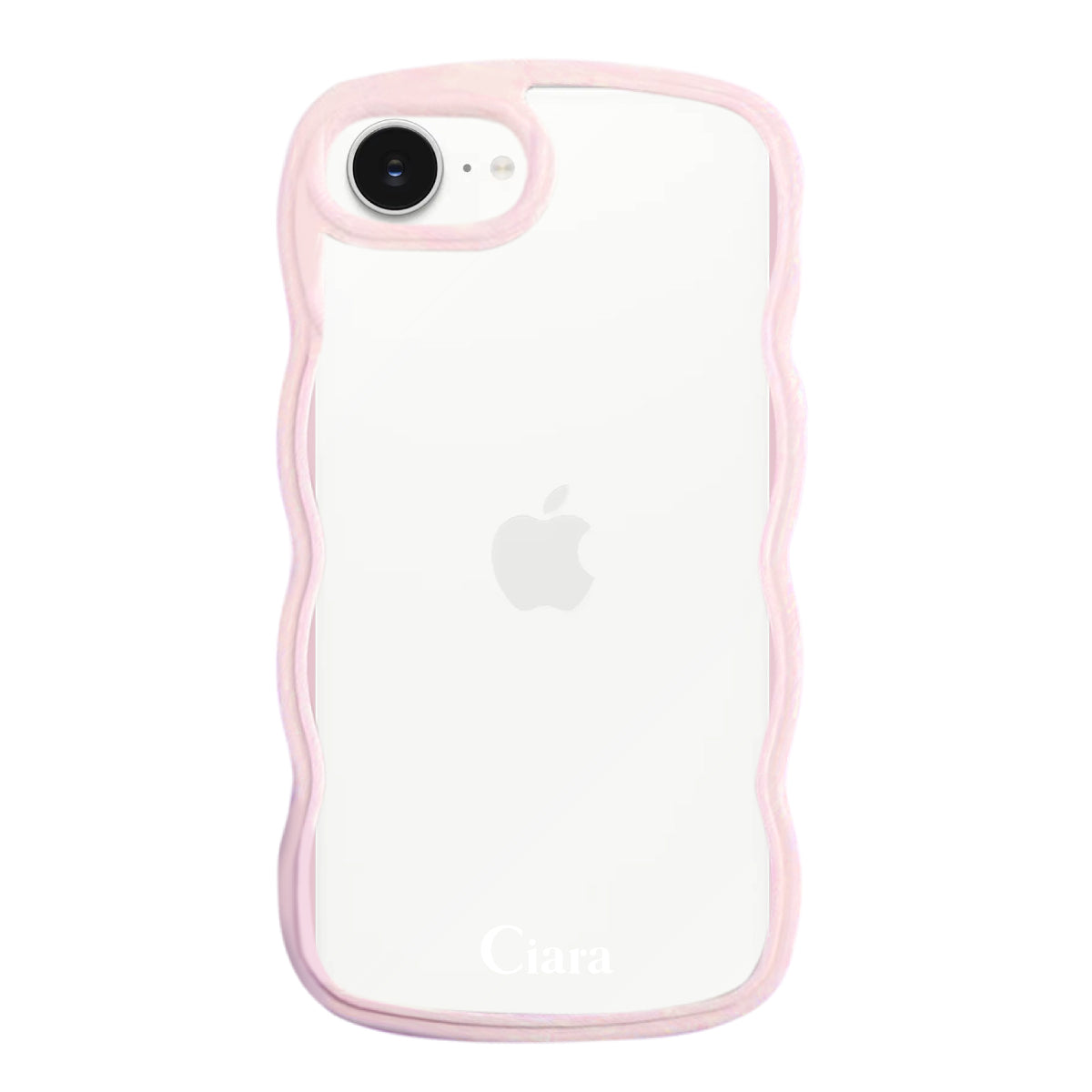iPhoneケース ウェーブフレーム クリアケース ロゴ