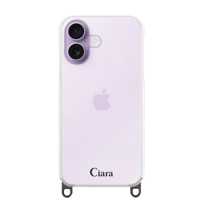 iPhoneケース  2WAYストラップクリアケース ロゴ