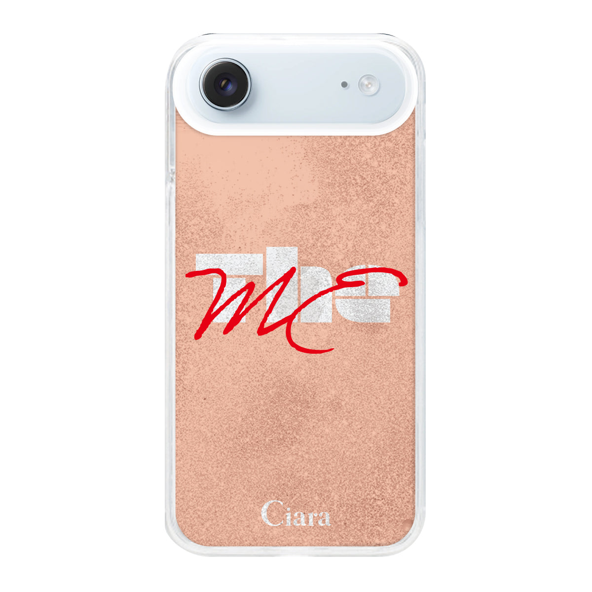 iPhoneAir グリッター オイルクリアケース テーマ オレンジ