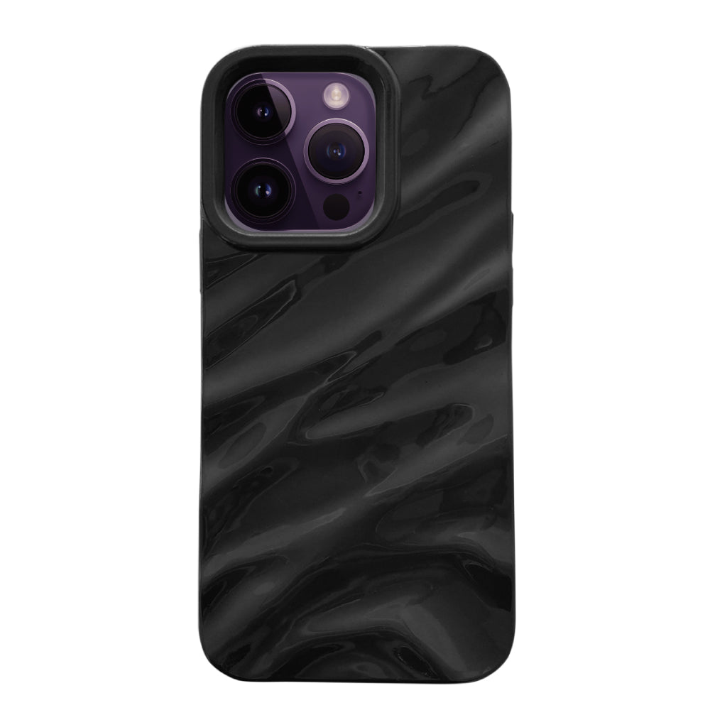 iPhone14ProMax ウェーブフォーム TPUケース プティ ブラック