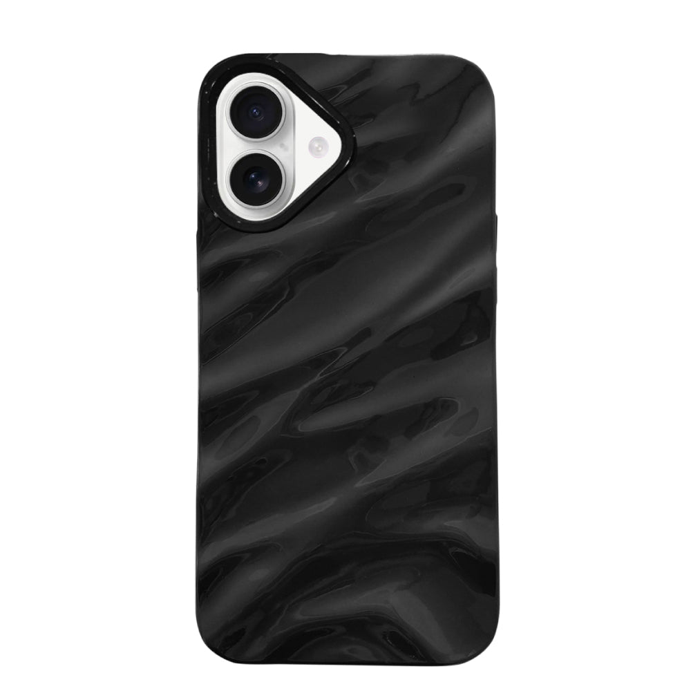 iPhone16 ウェーブフォーム TPUケース プティ ブラック