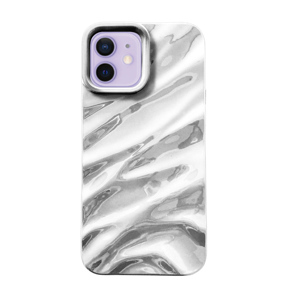 iPhone12/12Pro ウェーブフォーム TPUケース プティ シルバー