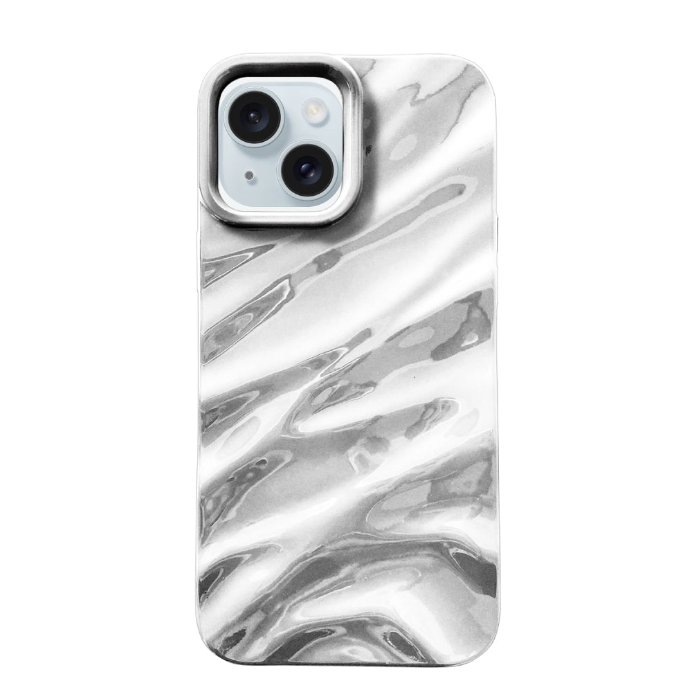 iPhone15Plus/14Plus ウェーブフォーム TPUケース プティ シルバー