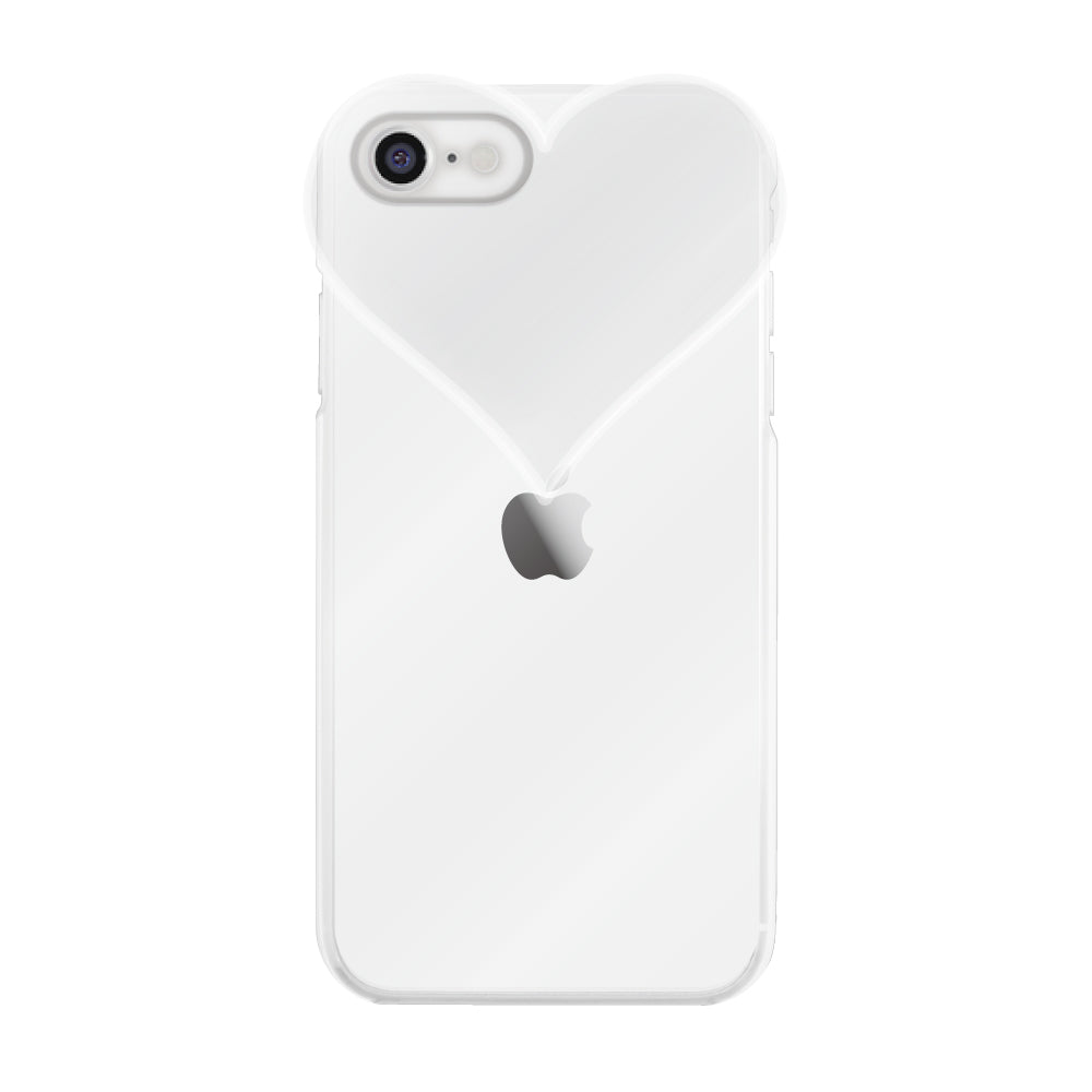 iPhone7/8/SE2/SE3ケース ハートクリア TPUクリアケース プティ クリア
