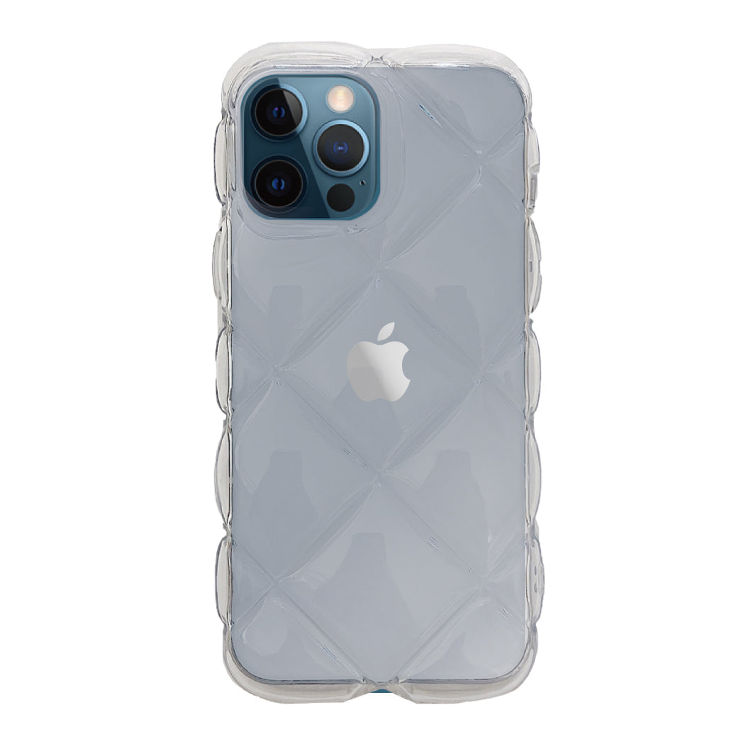 iPhone12ProMax キルティングクリア TPUクリアケース プティ クリア