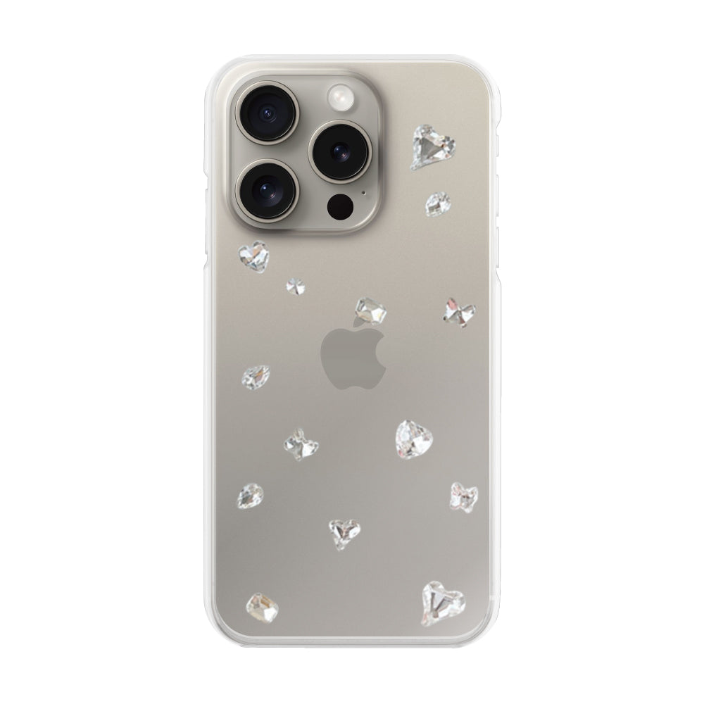 iPhone15Pro ビジューTPUクリア プティ ホワイト