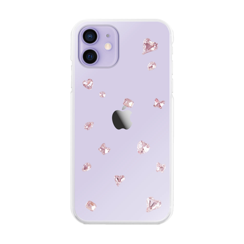 iPhone12/12Pro ビジューTPUクリア プティ ピンク