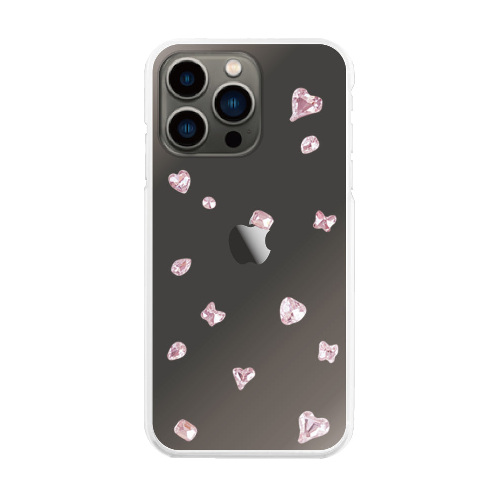 iPhone13Pro ビジューTPUクリア プティ ピンク
