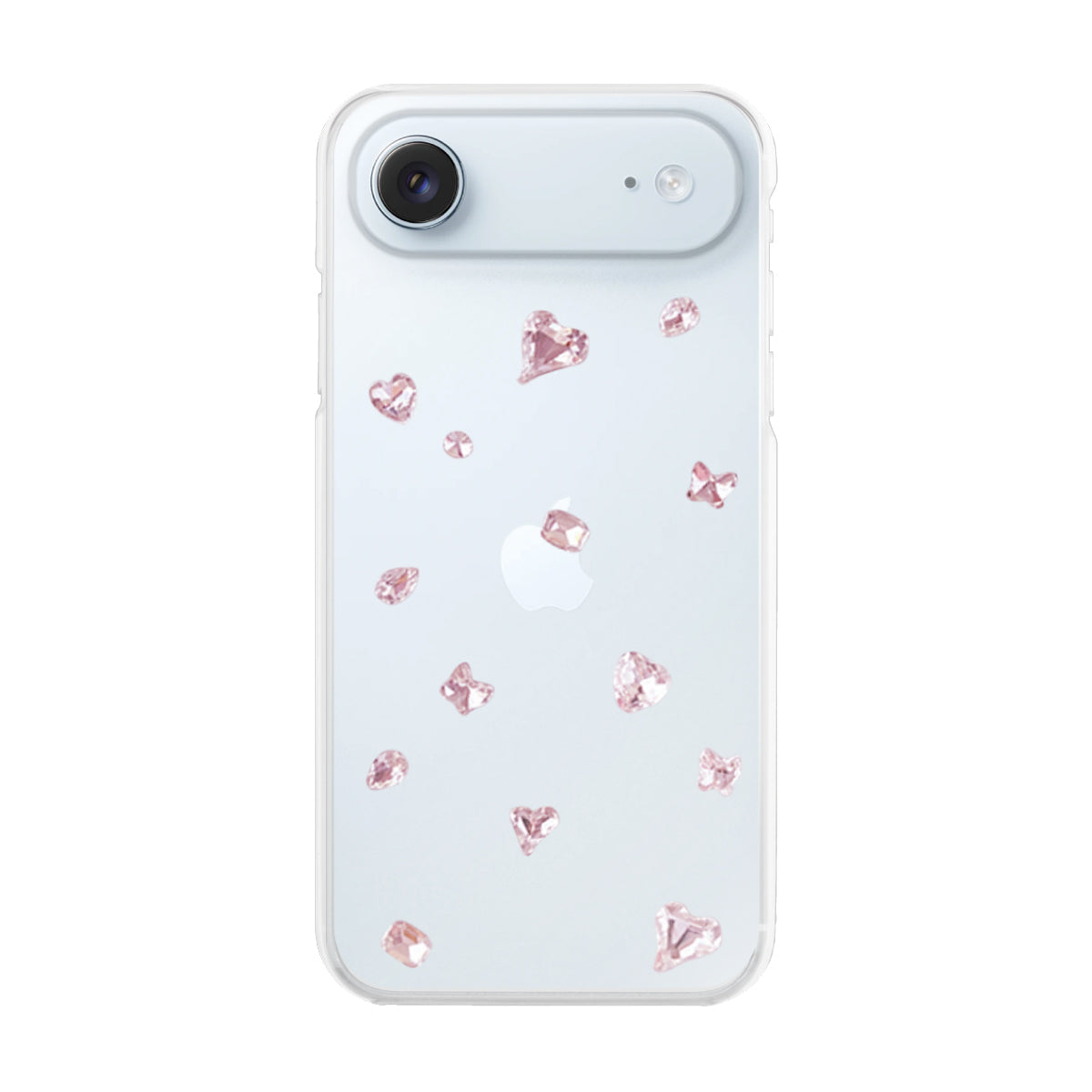 iPhoneAir ビジューTPUクリア プティ ピンク