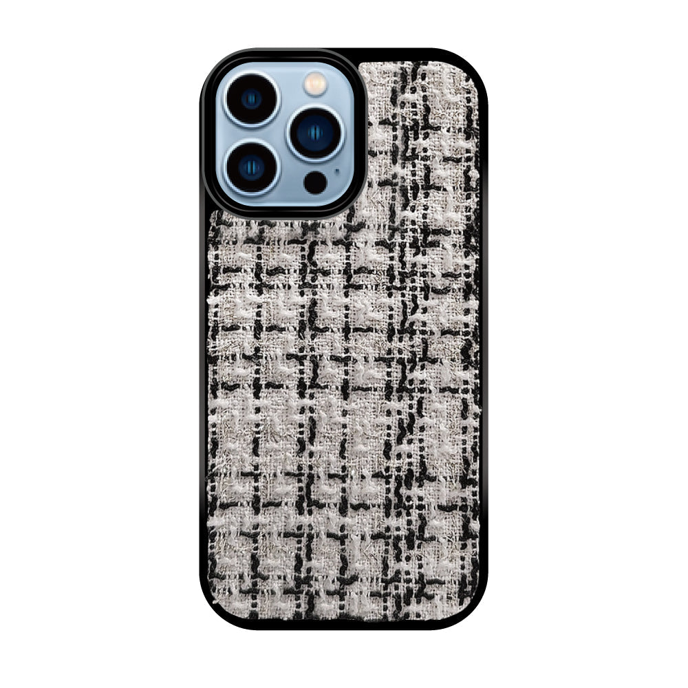 iPhone13ProMax ツイード TPU プティ ホワイト