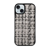iPhone15Plus/14Plus ツイード TPU プティ ホワイト