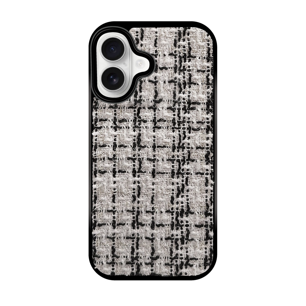 iPhone16 ツイード TPU プティ ホワイト