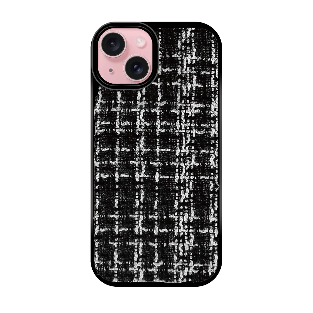 iPhone15 ツイード TPU プティ ブラック