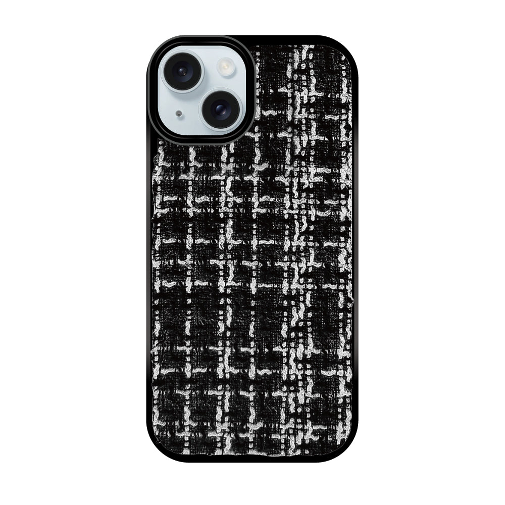 iPhone15Plus/14Plus ツイード TPU プティ ブラック