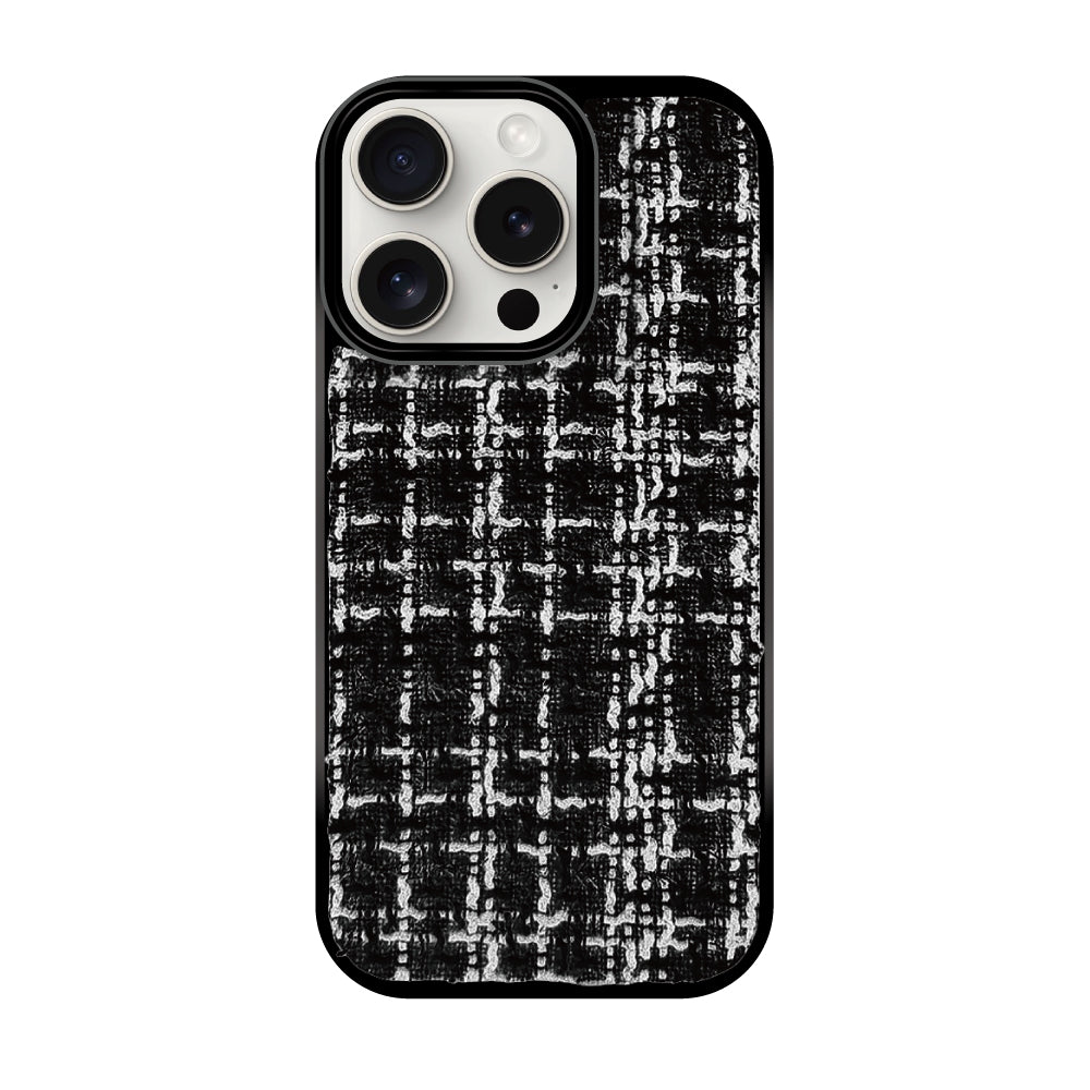 iPhone15ProMax ツイード TPU プティ ブラック